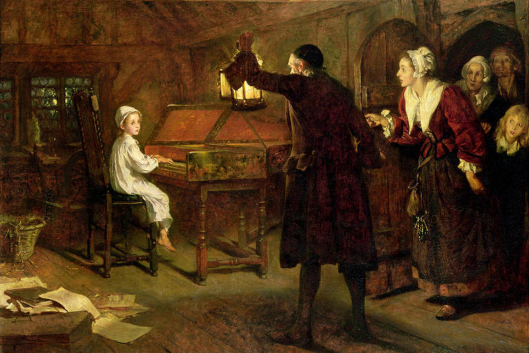 The Child Handel / Gemälde von Margaret Isabel Dicksee (1893)