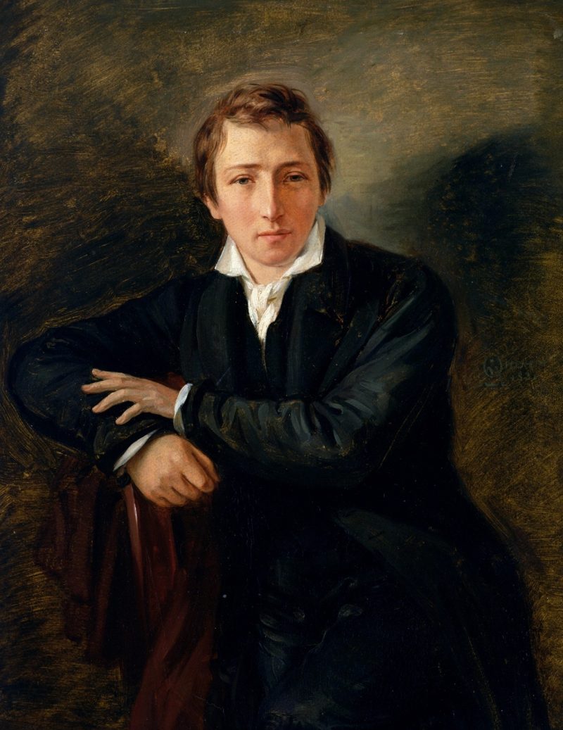 Heinrich Heine / Gemälde von Moritz Daniel Oppenheim (1831)
